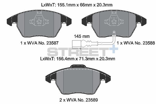 Pagid Racing Street+ Brake Pads T8033SP2001
