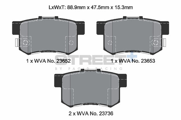 Pagid Racing Street+ Brake Pads T8034SP2001