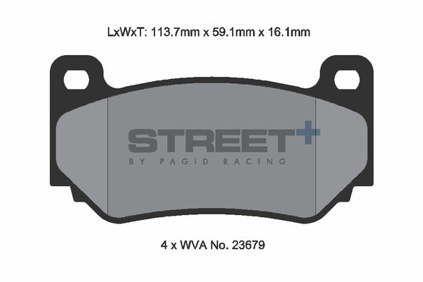 Pagid Racing Street+ Brake Pads T8035SP2001