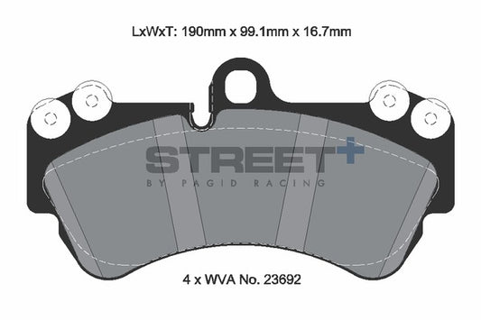Pagid Racing Street+ Brake Pads T8037SP2001