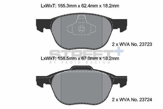 Pagid Racing Street+ Brake Pads T8041SP2001