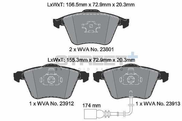 Pagid Racing Street+ Brake Pads T8046SP2001