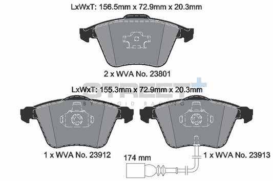 Pagid Racing Street+ Brake Pads T8046SP2001