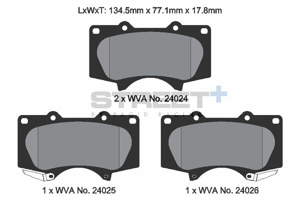 Pagid Racing Street+ Brake Pads T8053SP2001