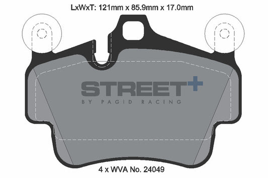 Pagid Racing Street+ Brake Pads T8054SP2001