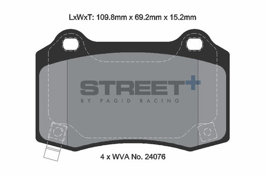 Pagid Racing Street+ Brake Pads T8055SP2001