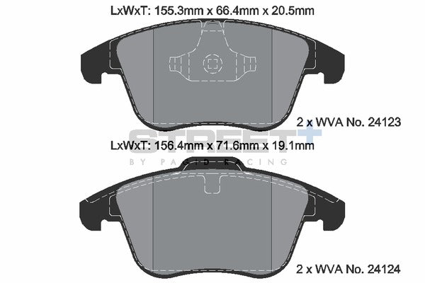 Pagid Racing Street+ Brake Pads T8056SP2001