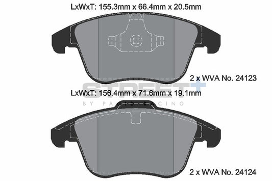 Pagid Racing Street+ Brake Pads T8056SP2001