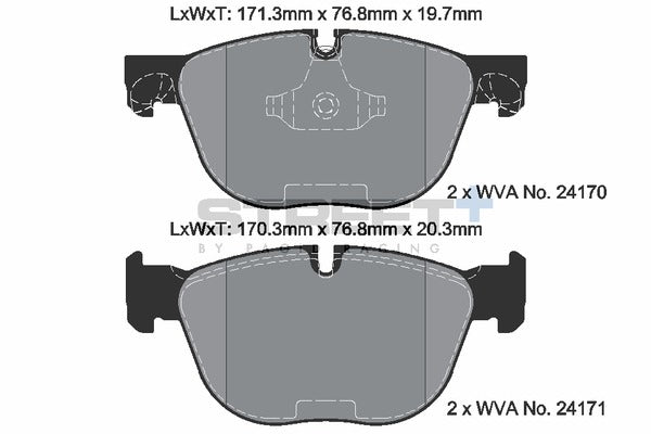 Pagid Racing Street+ Brake Pads T8060SP2001