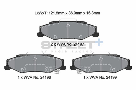 Pagid Racing Street+ Brake Pads T8063SP2001