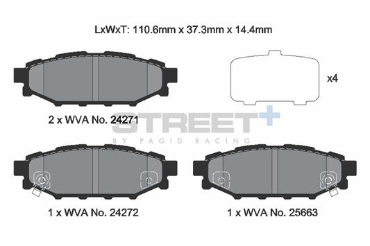 Pagid Racing Street+ Brake Pads T8065SP2001