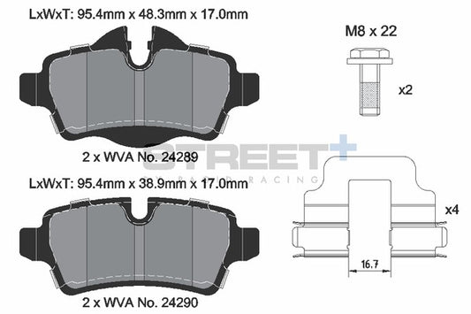 Pagid Racing Street+ Brake Pads T8066SP2001