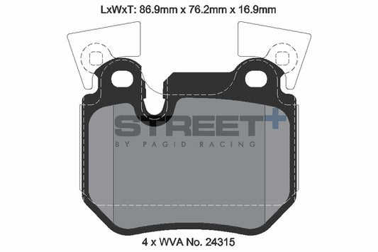 Pagid Racing Street+ Brake Pads T8067SP2001