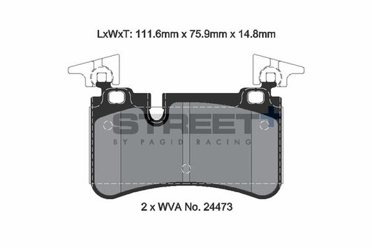 Pagid Racing Street+ Brake Pads T8074SP2001