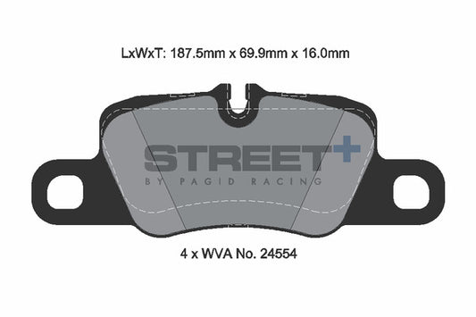 Pagid Racing Street+ Brake Pads T8078SP2001