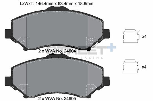 Pagid Racing Street+ Brake Pads T8082SP2001