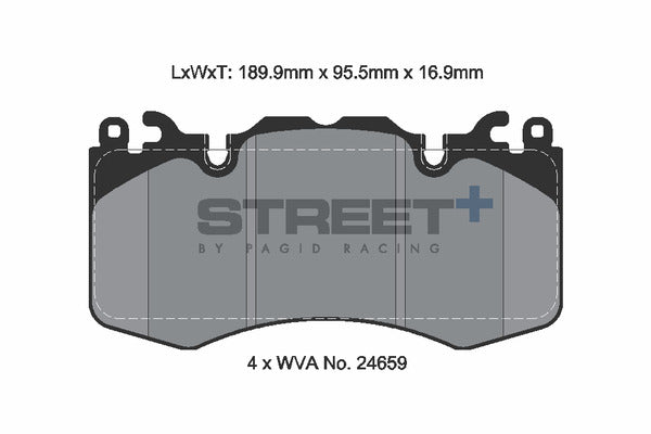 Pagid Racing Street+ Brake Pads T8085SP2001