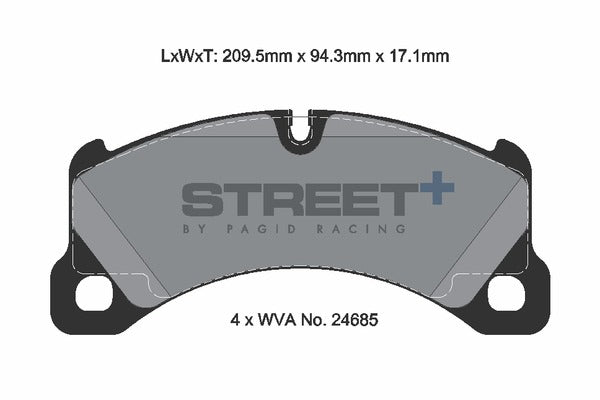 Pagid Racing Street+ Brake Pads T8087SP2001