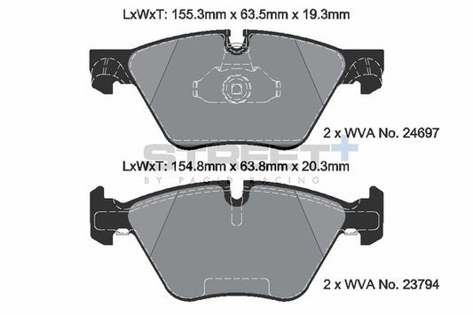 Pagid Racing Street+ Brake Pads T8089SP2001