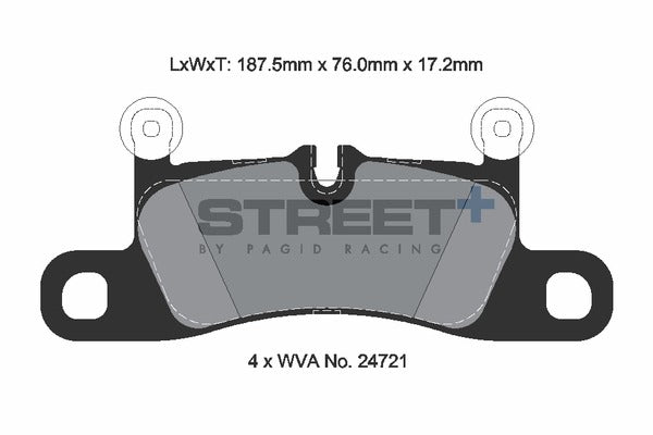 Pagid Racing Street+ Brake Pads T8091SP2001