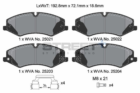 Pagid Racing Street+ Brake Pads T8103SP2001