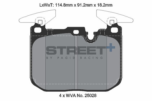 Pagid Racing Street+ Brake Pads T8104SP2001