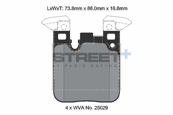 Pagid Racing Street+ Brake Pads T8105SP2001