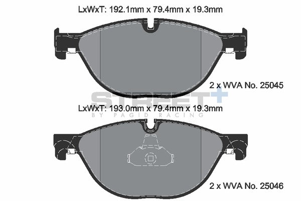 Pagid Racing Street+ Brake Pads T8106SP2001