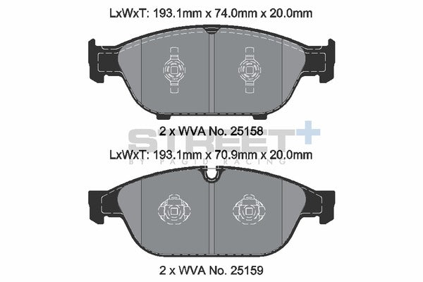 Pagid Racing Street+ Brake Pads T8109SP2001