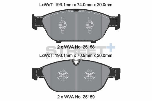 Pagid Racing Street+ Brake Pads T8109SP2001