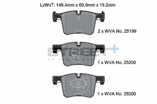 Pagid Racing Street+ Brake Pads T8113SP2001