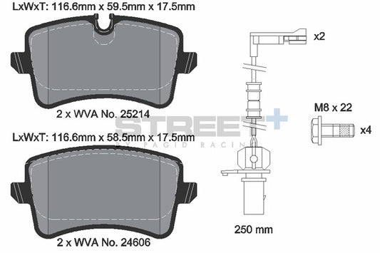 Pagid Racing Street+ Brake Pads T8114SP2001