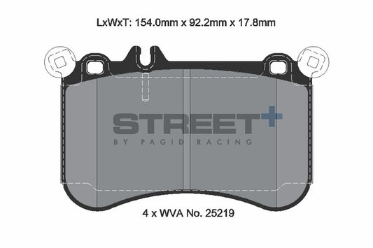 Pagid Racing Street+ Brake Pads T8116SP2001