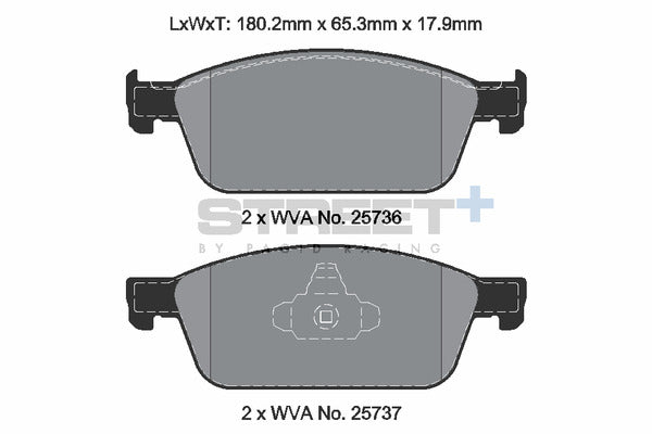 Pagid Racing Street+ Brake Pads T8125SP2001