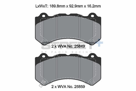 Pagid Racing Street+ Brake Pads T8127SP2001