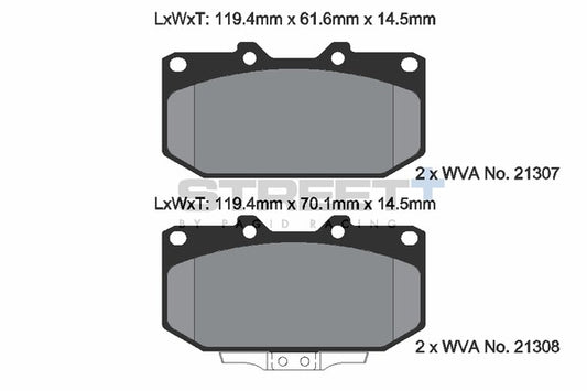 Pagid Racing Street+ Brake Pads T8154SP2001