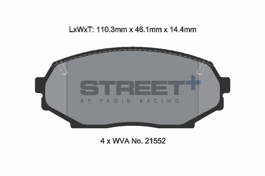 Pagid Racing Street+ Brake Pads T8157SP2001