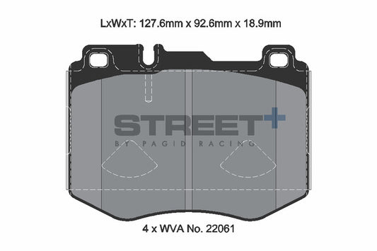 Pagid Racing Street+ Brake Pads T8160SP2001