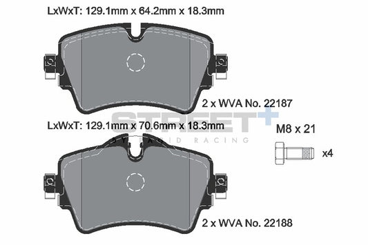 Pagid Racing Street+ Brake Pads T8161SP2001