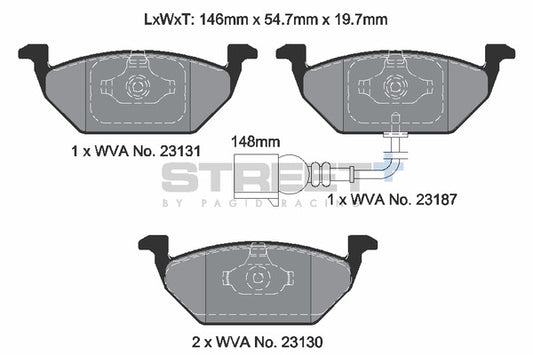 Pagid Racing Street+ Brake Pads T8164SP2001