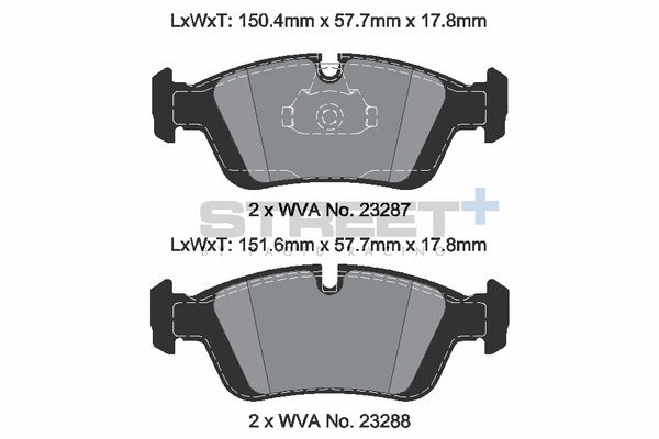 Pagid Racing Street+ Brake Pads T8168SP2001