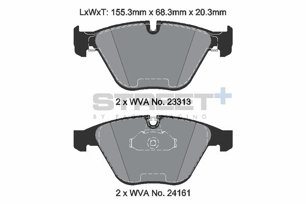 Pagid Racing Street+ Brake Pads T8169SP2001