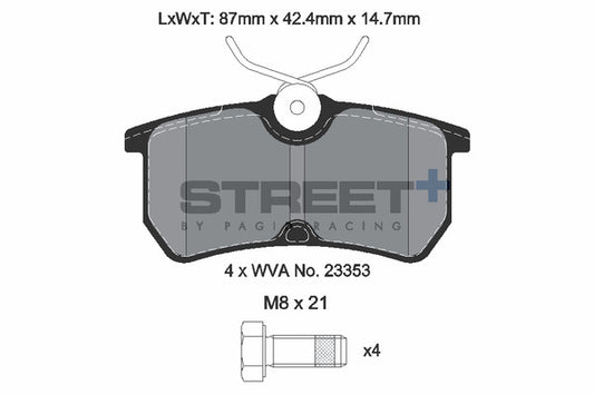 Pagid Racing Street+ Brake Pads T8170SP2001