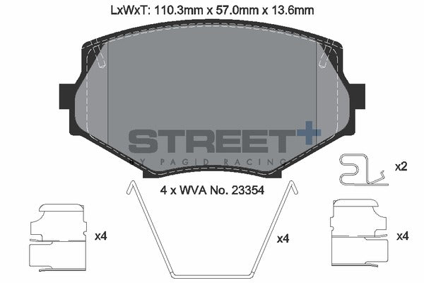 Pagid Racing Street+ Brake Pads T8171SP2001