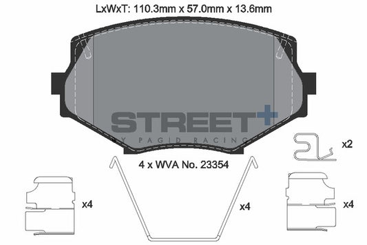 Pagid Racing Street+ Brake Pads T8171SP2001