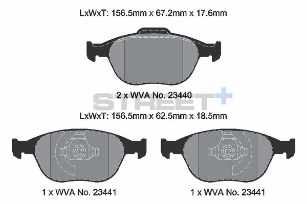 Pagid Racing Street+ Brake Pads T8174SP2001