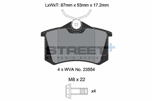 Pagid Racing Street+ Brake Pads T8176SP2001
