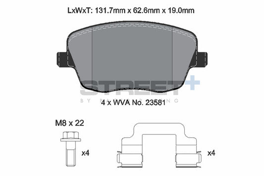 Pagid Racing Street+ Brake Pads T8177SP2001
