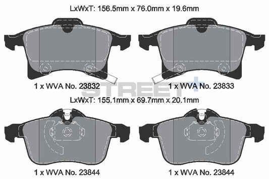 Pagid Racing Street+ Brake Pads T8179SP2001