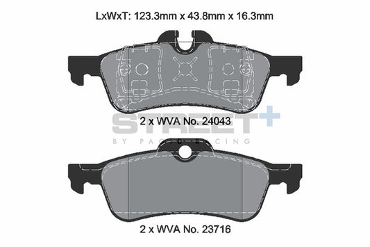 Pagid Racing Street+ Brake Pads T8184SP2001